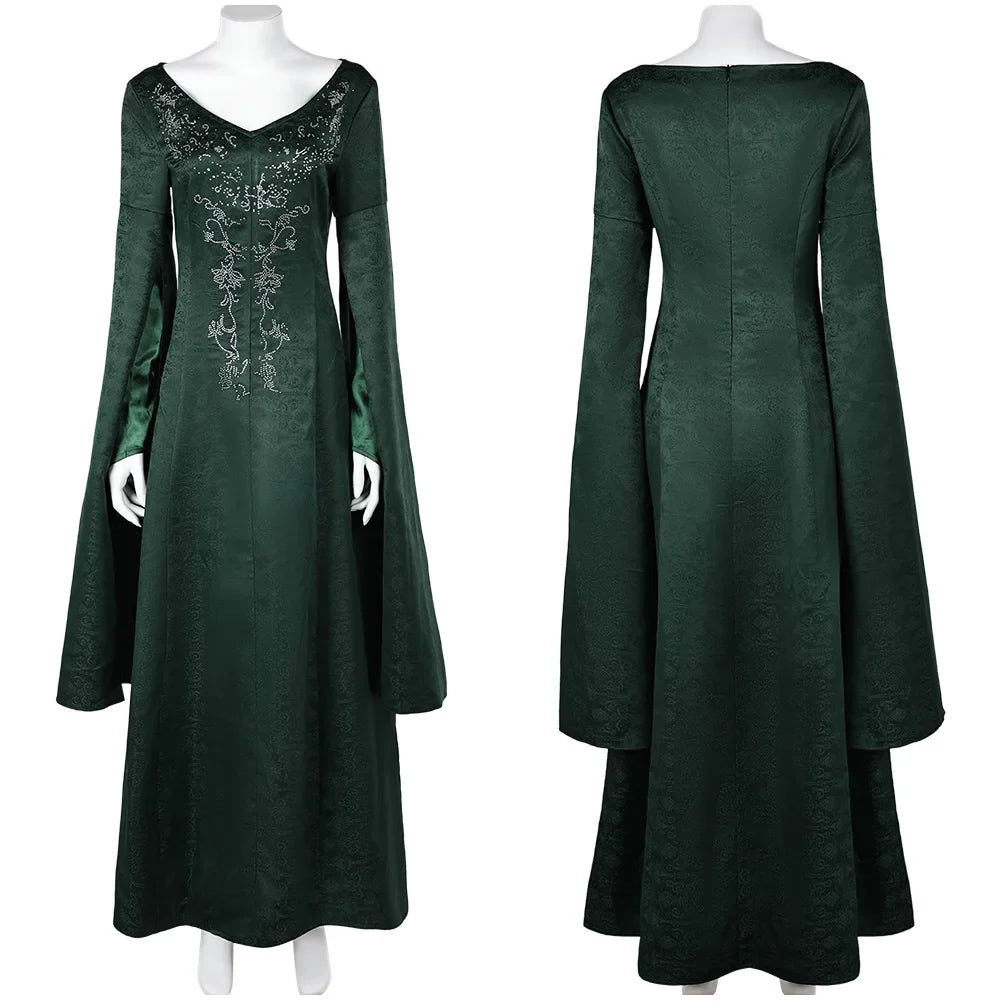 Alicent Cosplay Dress Medieval Fantasy Gown Halloween Style G - Tophatter Daily Deals