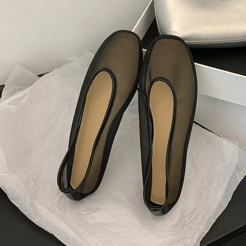 Lightweight Women Ballet Flats - Shallow Slip On Mesh - Tophatter Daily Deals