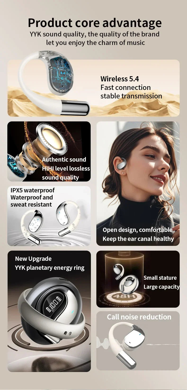 AI Voice Translator Earbuds Mini Wireless Stereo Travel - Tophatter Daily Deals