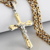 Men's Gold Cross Pendant Necklace Necklaces - Tophatter Daily Deals