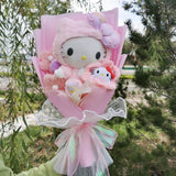 Sanrio Kuromi Cinnamoroll My Melody Hello Kitty Plush Bouquet Hello Kitty (Baby Pink) Flowers - Tophatter Daily Deals