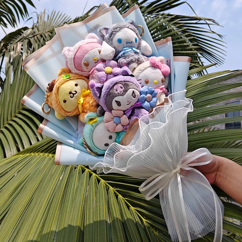 Sanrio Friends Mixed Plush Bouquet My Melody Kuromi Cinnamoroll Hello Kitty Flowers - Tophatter Daily Deals