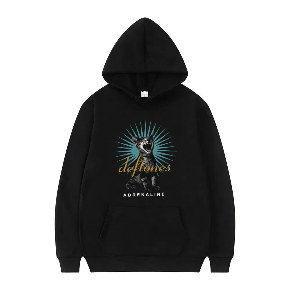 Oversized Unisex Hoodie - Retro Punk, Polyester, Street 6 - Tophatter Daily Deals
