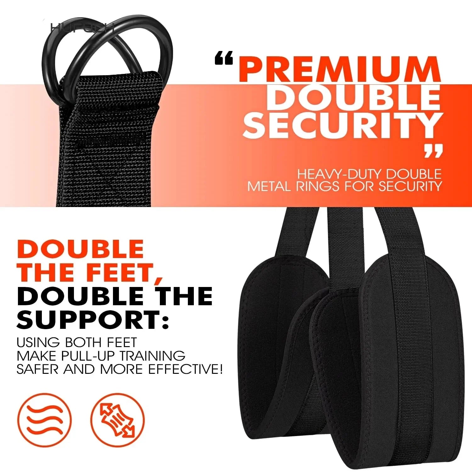 Pull-Up Assistance Bands Set 300LB Resistance Black Fitness - Tophatter Daily Deals