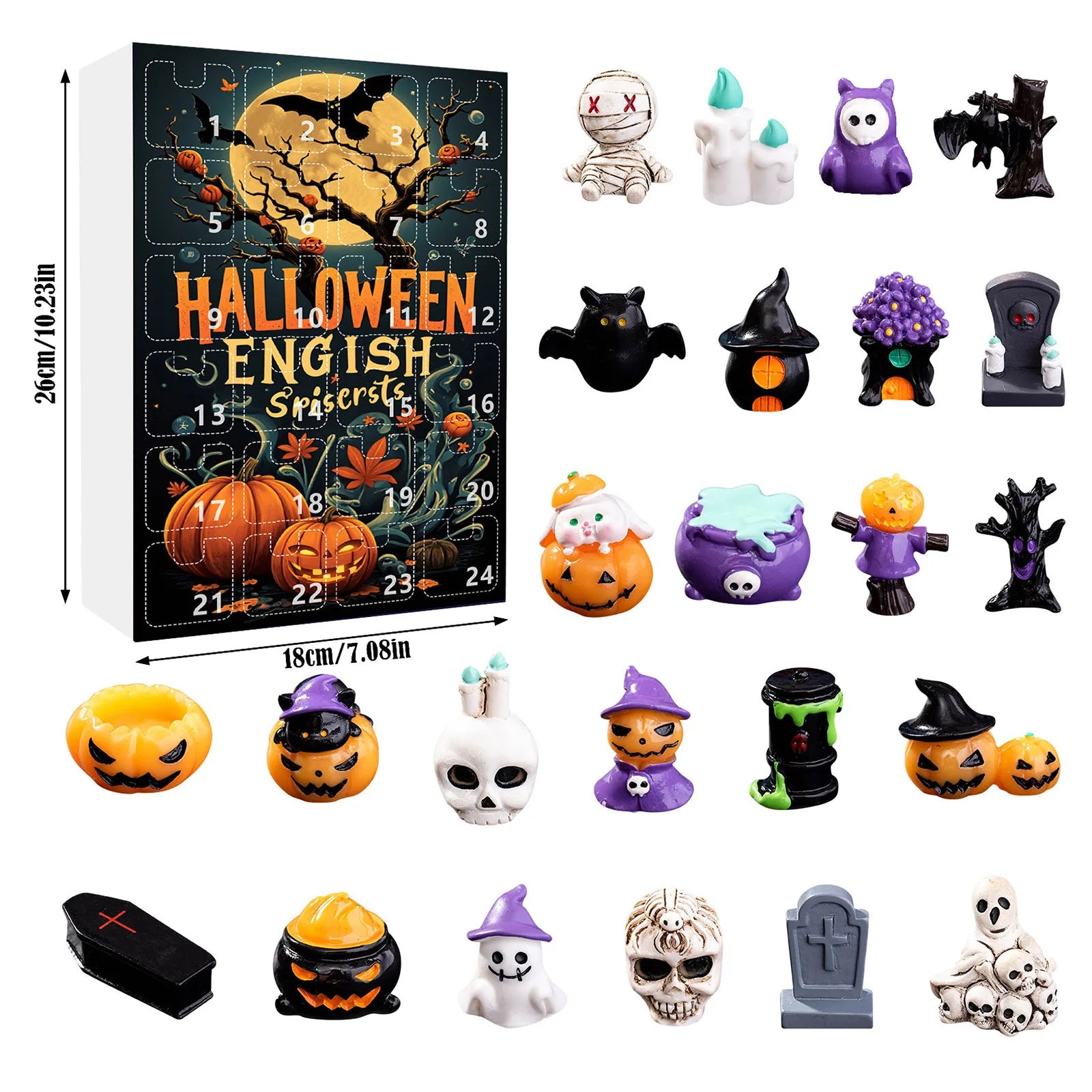 Halloween Advent Calendar 24 Day Non Candy Surprise Gifts C - Tophatter Daily Deals