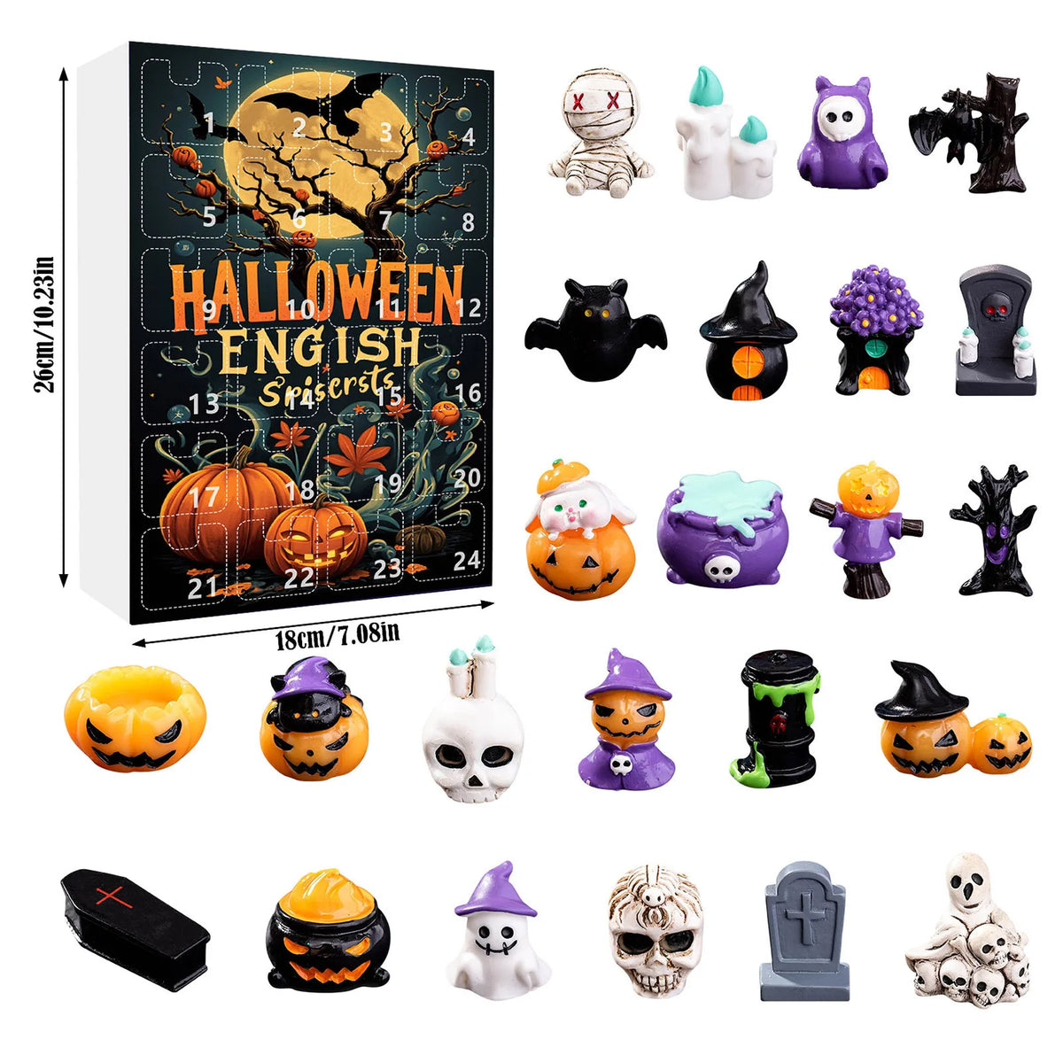 Halloween Advent Calendar 24 Day Non Candy Surprise Gifts C - Tophatter Daily Deals