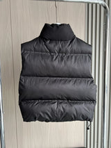 Insulating Women’s Puffer Vest - Oversized Quilted Cotton - Tophatter Daily Deals