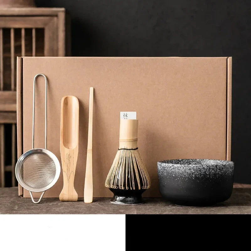 Matcha Tea Set 6pc Bamboo Ceramic Teaware Ceremony Gift 5 - Tophatter Daily Deals