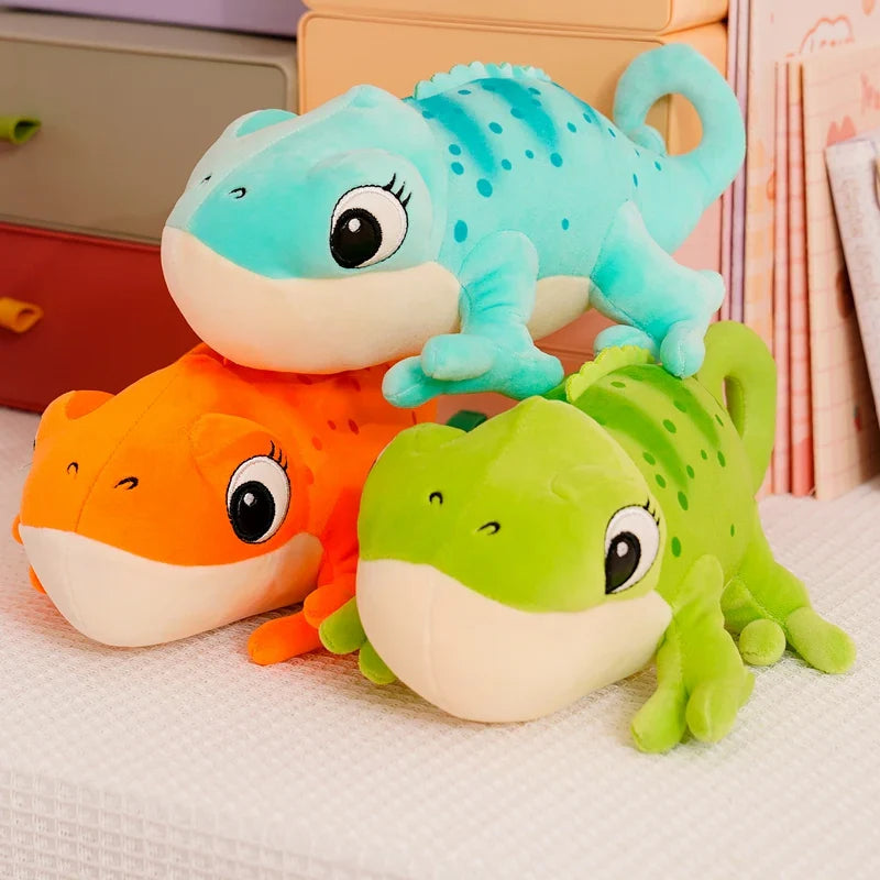 Plush Chameleon Pillow 30cm Cartoon Reptile Cozy Gift - Tophatter Daily Deals