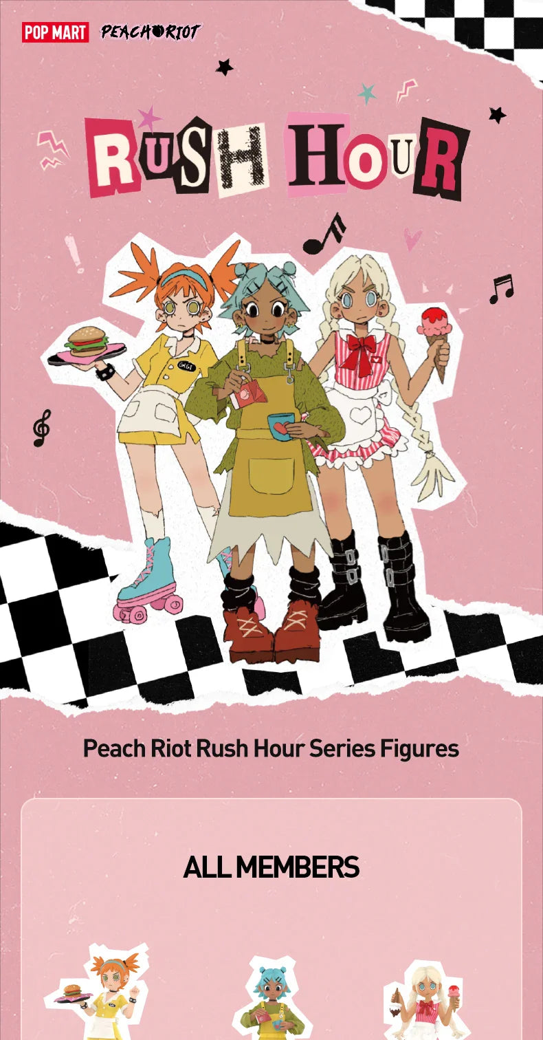 Genuine Pop Mart Peach Riot Rush Hour Series Figures Blind Box Anime - Tophatter Daily Deals