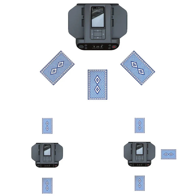 360° Rotating Automatic Card Shuffle Dealer Machine 2 In 1 Playing Cards Shuffling Dealing Tool Party Games Poker Device - Tophatter Daily Deals