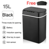 Smart Sensor Trash Can Rectangular Kitchen Bathroom 15-black - Tophatter Daily Deals
