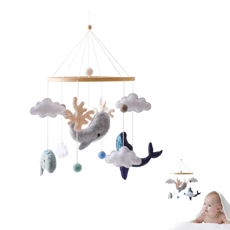 Baby Crib Mobile Wooden Musical Newborn Sensory Toys - Tophatter Daily Deals