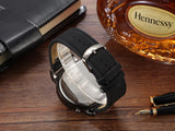 Quartz Sport Watch With Fabric Strap Irregular Alloy Case - Tophatter Daily Deals