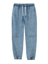 Lightweight Men’s Jogger Jeans - Baggy Tapered Cotton Blend Blue - Tophatter Daily Deals