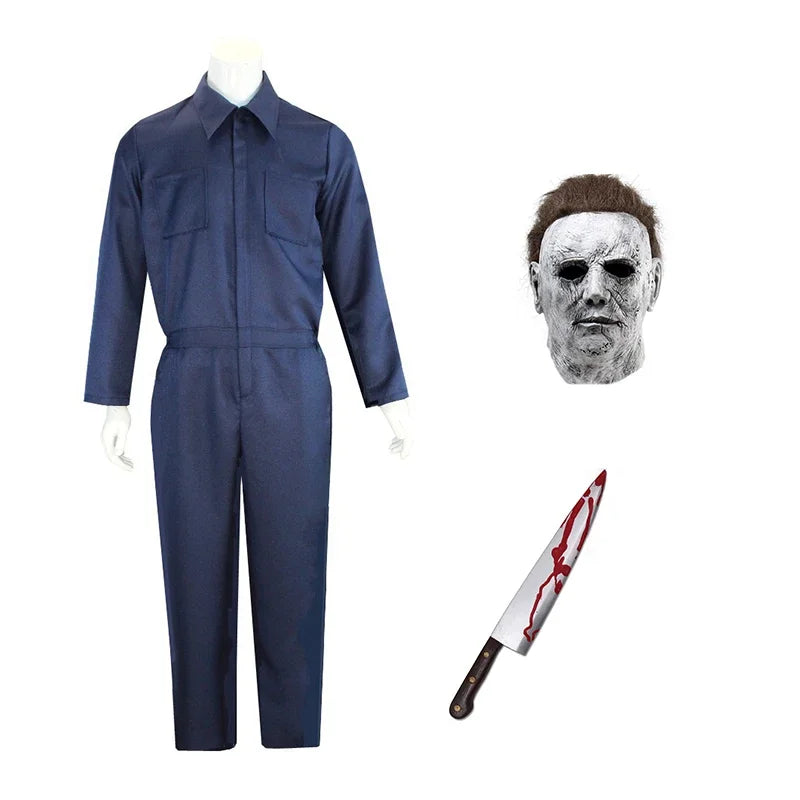 Authentic Michael Myers Halloween Costume for Adults with Realistic Mask - Perfect for Cosplay and Horror-Themed Events Halloween Costumes - Tophatter Daily Deals