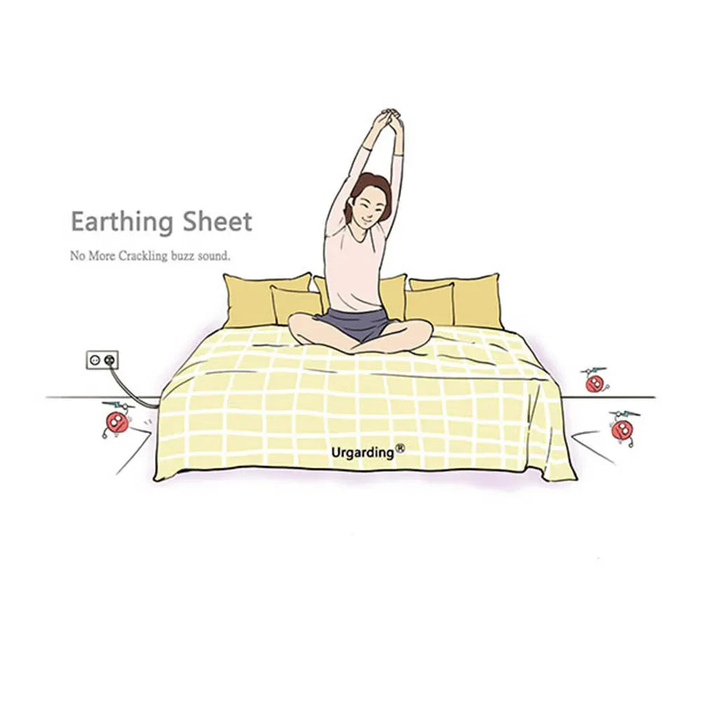 Grounding Earthing Bed Sheet With 4m Conductive Cable - Tophatter Daily Deals