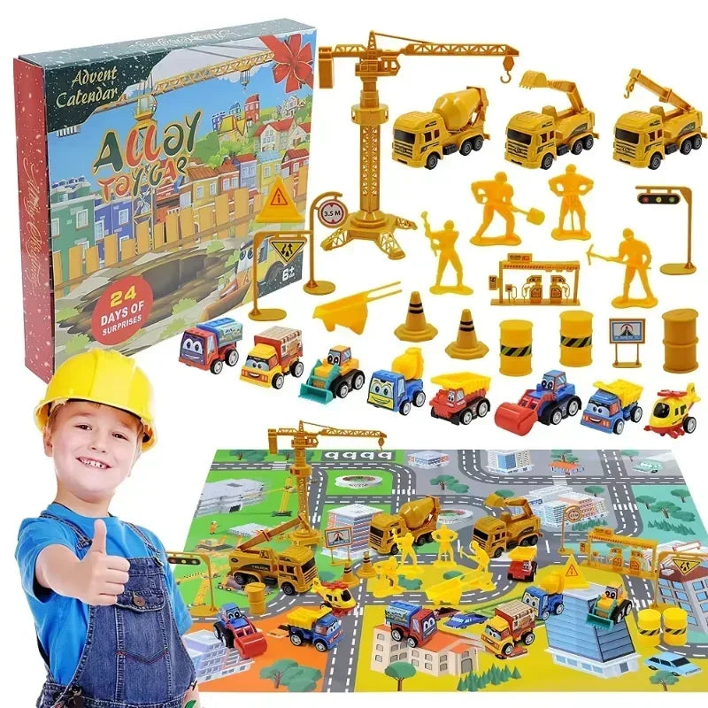 Advent Calendar Car Toys Box Kids 24 Day Christmas Gift - Tophatter Daily Deals