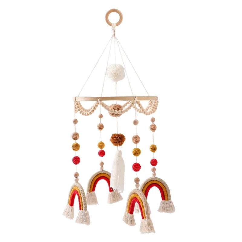 Wooden Rabbit Crib Mobile Newborn Sensory Toys Soft bed bell 15 - Tophatter Daily Deals