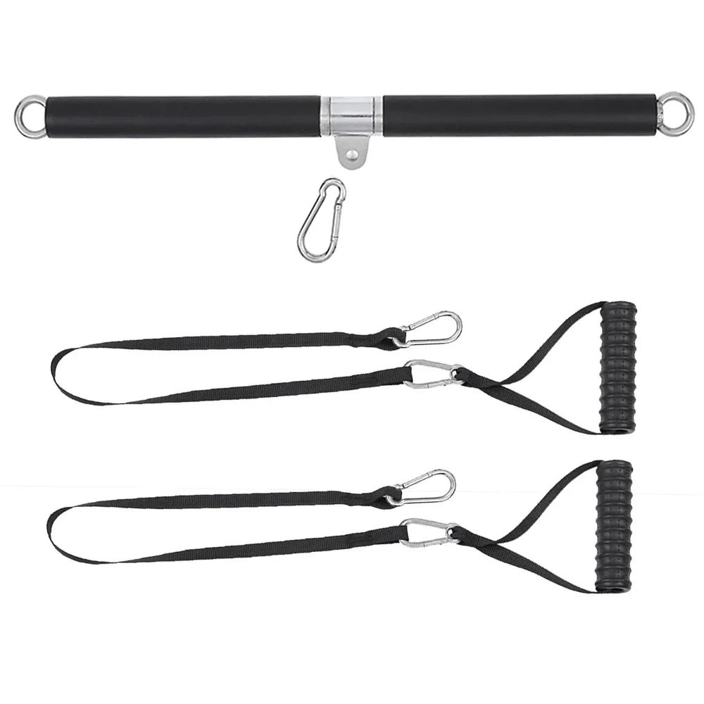 Tricep Rope Pulldown Attachment Black Fitness - Tophatter Daily Deals
