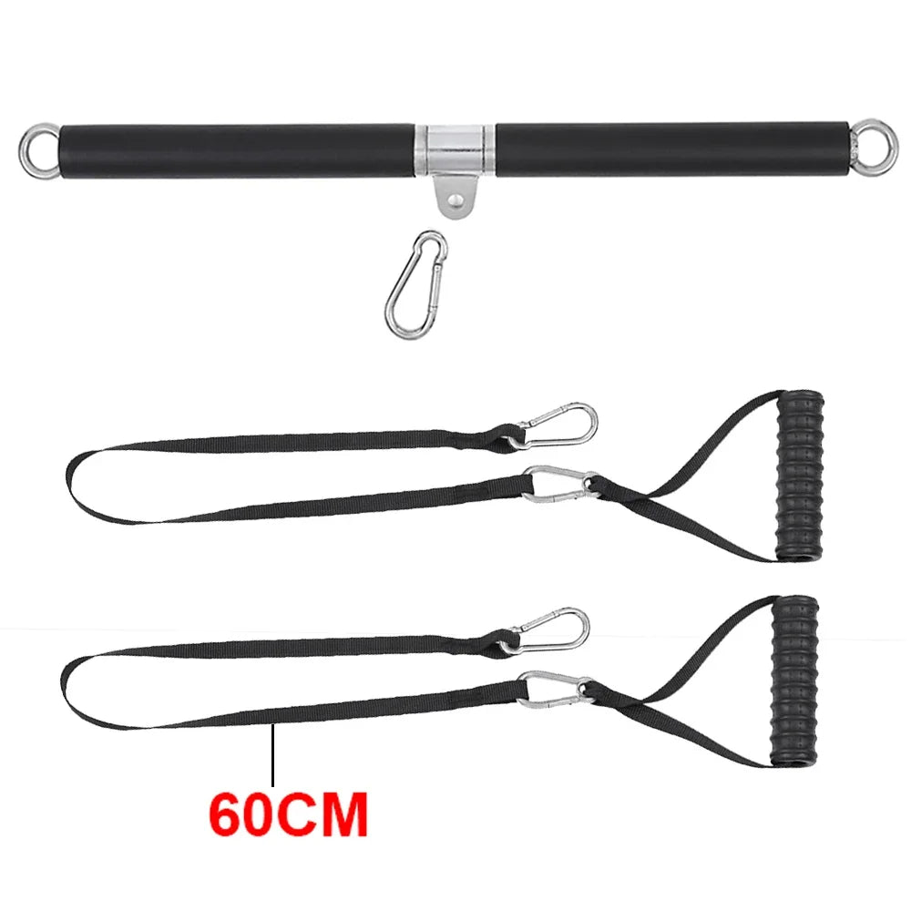 Tricep Rope Pulldown Attachment Black Fitness - Tophatter Daily Deals