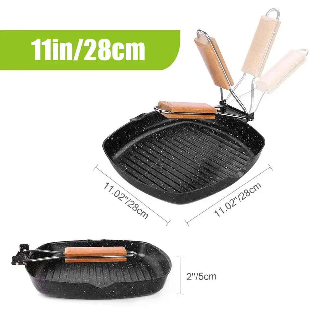 Camping Cookware Frying Pan Black Camp Cooking - Tophatter Daily Deals