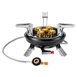 16000W High-Pressure Camping Gas Stove Black Camp Cooking - Tophatter Daily Deals