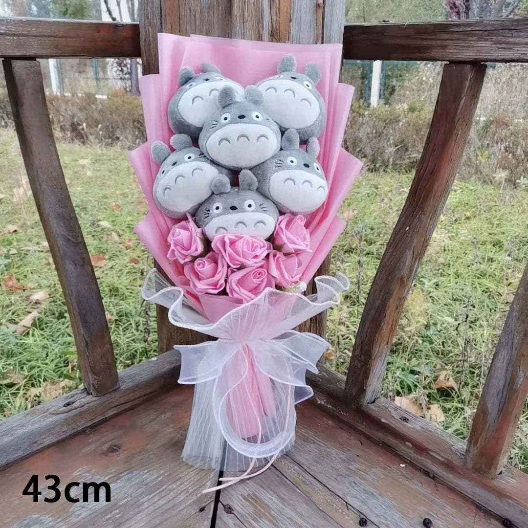 My Neighbour Totoro Plush Bouquet Flowers Pink Anime - Tophatter Daily Deals
