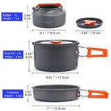 Camping Cookware Tableware Set Black Camp Cooking - Tophatter Daily Deals