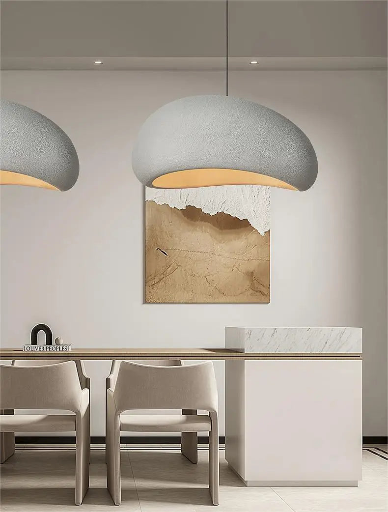 Japandi Pendant Ceiling Lamps Nordic Wabi Sabi LED Dining Room - Tophatter Daily Deals