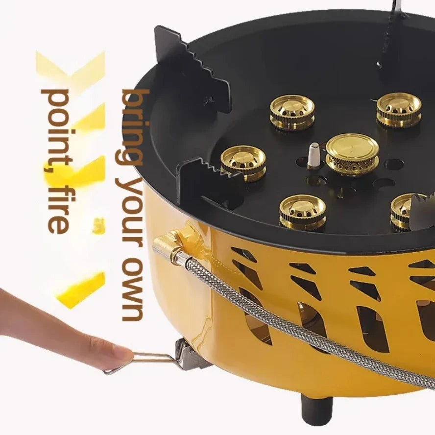 20000W Camping Stove 7-Core Yellow Camp Cooking - Tophatter Daily Deals