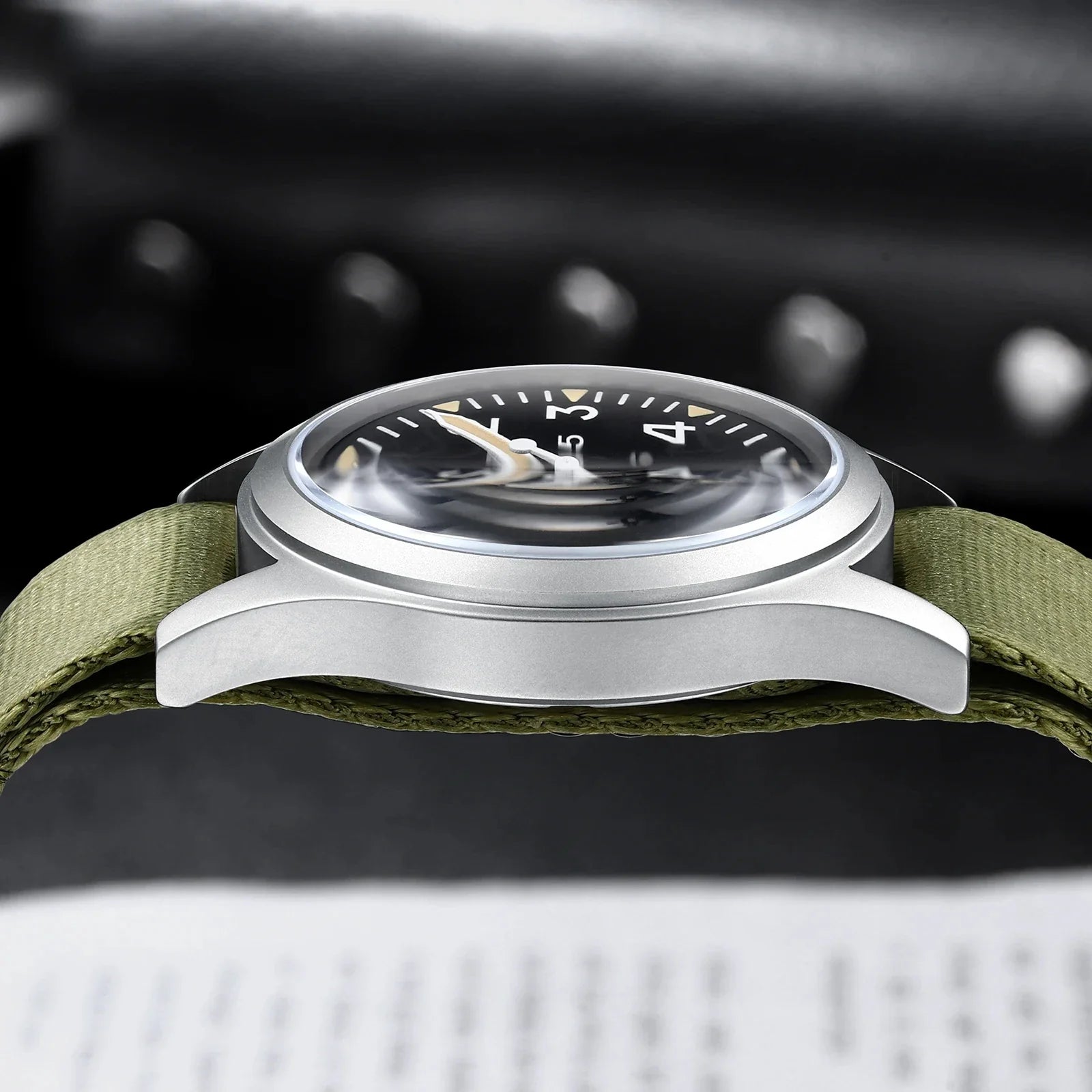 Military Quartz Field Watch 37mm Sapphire Fall 2025 - Tophatter Daily Deals