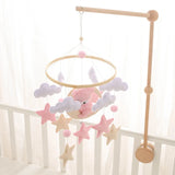 Wooden Crib Mobile Felt Bear Musical Newborn Sensory Toys - Tophatter Daily Deals