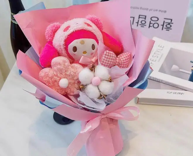 Sanrio Plush Flower Bouquet Flowers - Tophatter Daily Deals
