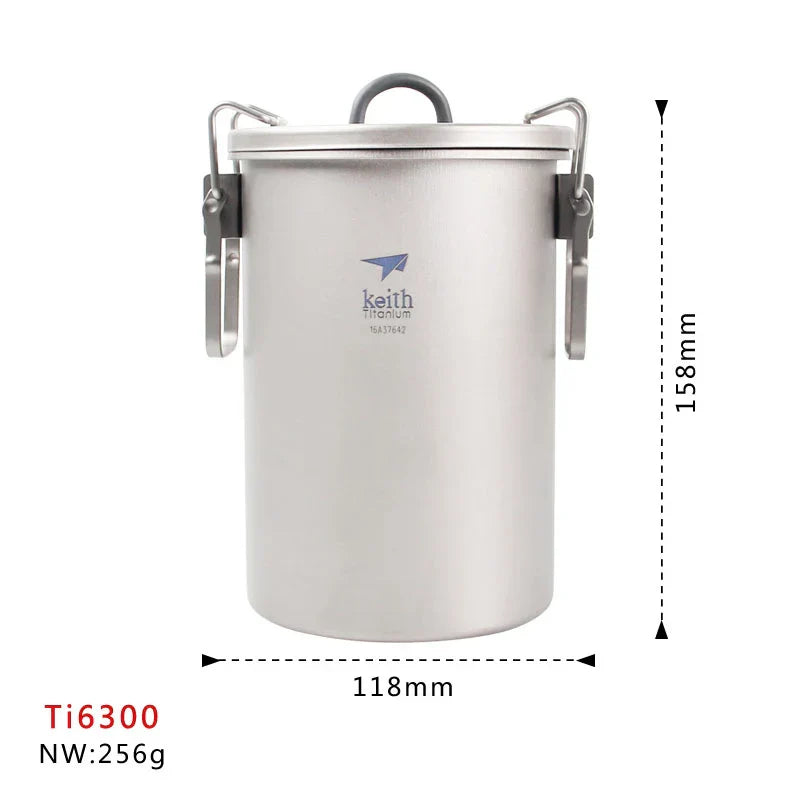 Titanium Steamer Pot Camping Cookware Silver Camp Cooking - Tophatter Daily Deals