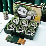 Japanese Hand Painted Ceramic Bowl Set With Chopsticks - Tophatter Daily Deals