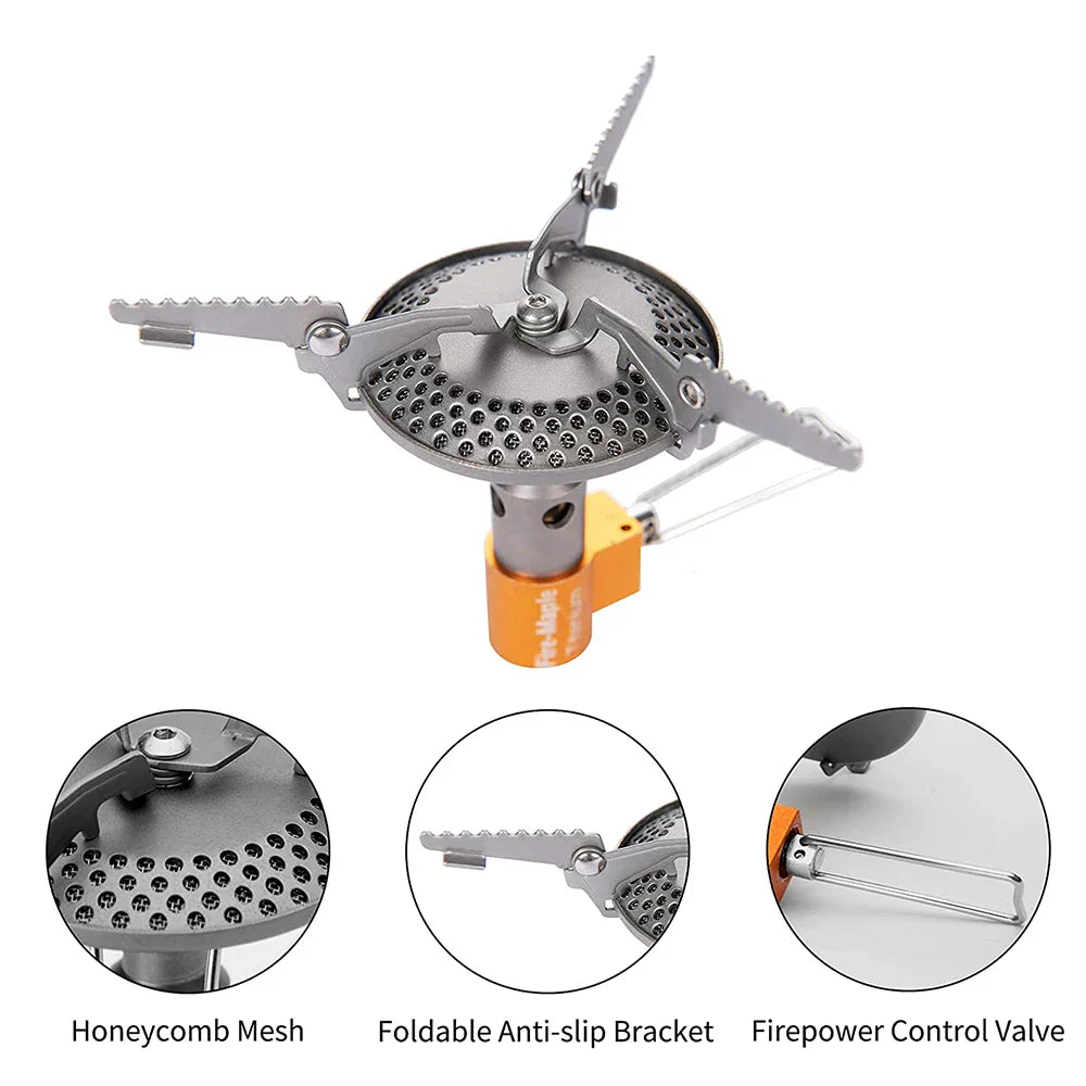 Mini Titanium Camping Stove Silver Camp Cooking - Tophatter Daily Deals