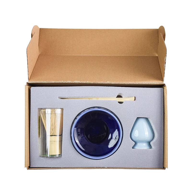 Matcha Tea Set Porcelain 4Pc Handmade Easy Clean Gift Kit - Tophatter Daily Deals