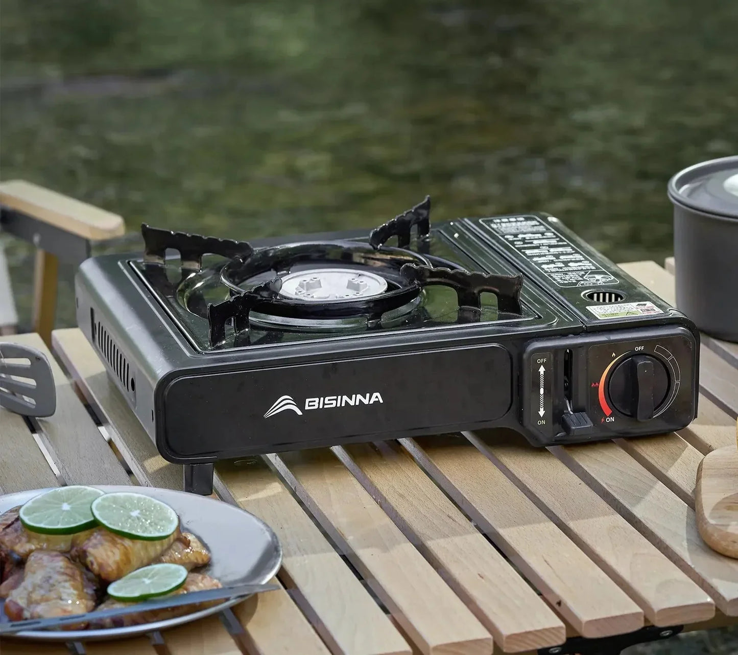 2900W Camping Cassette Stove Black Camp Cooking - Tophatter Daily Deals