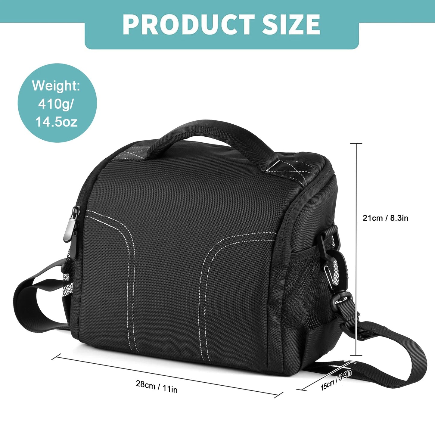 Camera Shoulder Bag Travel Case Black Camera Bags & Cases - Tophatter Daily Deals