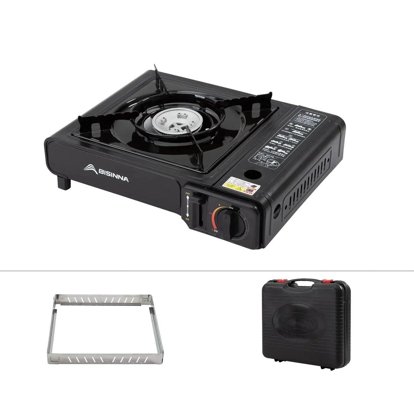 2900W Camping Cassette Stove Black Camp Cooking - Tophatter Daily Deals
