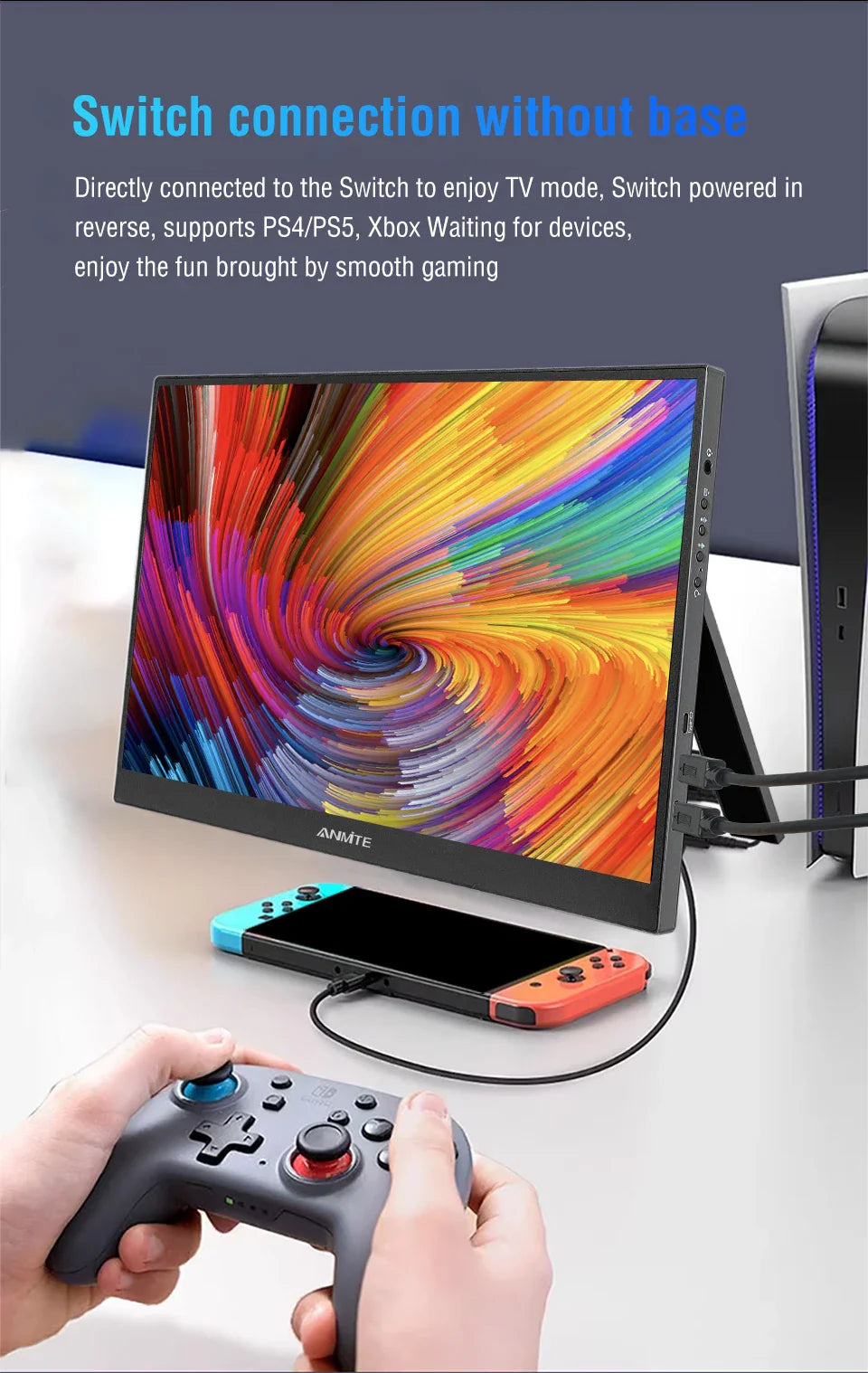Portable Monitor 14.1 Inch Touch IPS HDR10 Second Screen - Tophatter Daily Deals