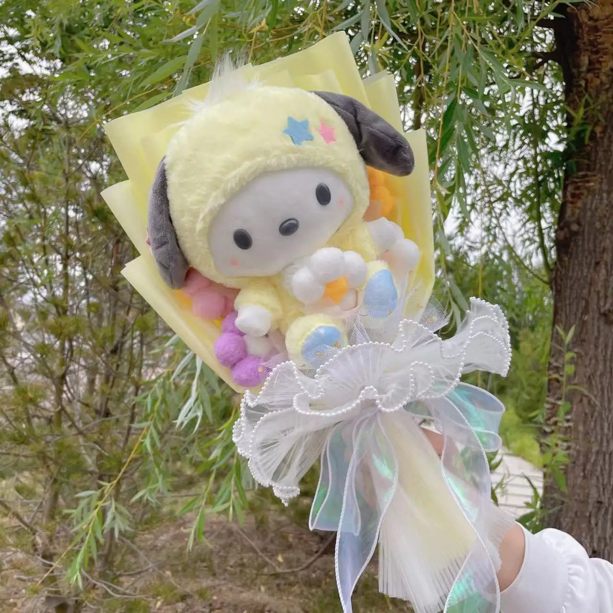 Sanrio Kuromi Cinnamoroll My Melody Hello Kitty Plush Bouquet Pochacco (Yellow) Flowers - Tophatter Daily Deals