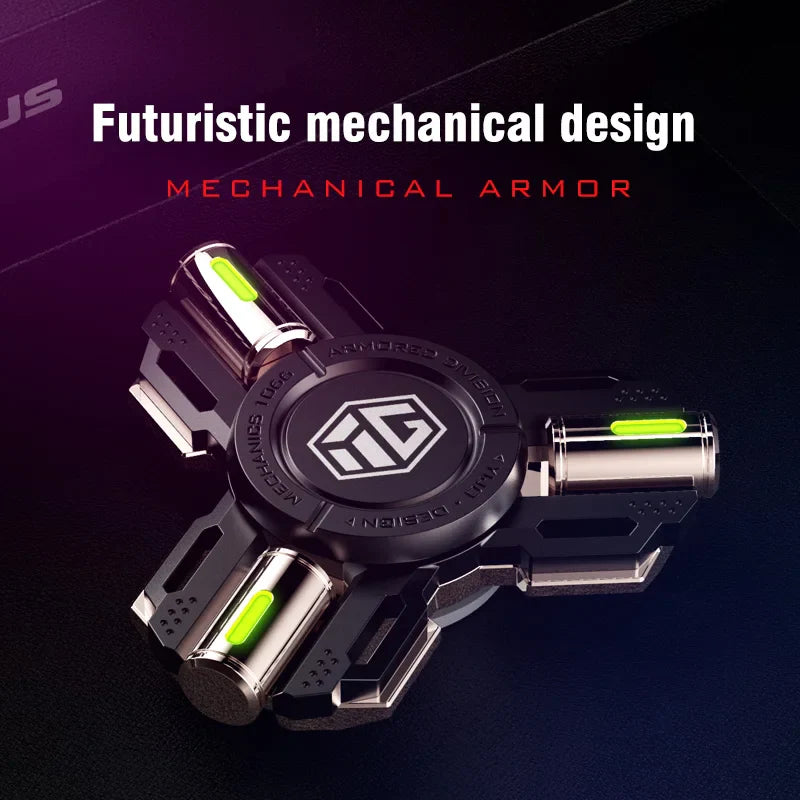 Glow Fidget Spinner Alloy EDC Long Spin Stress Relief - Tophatter Daily Deals