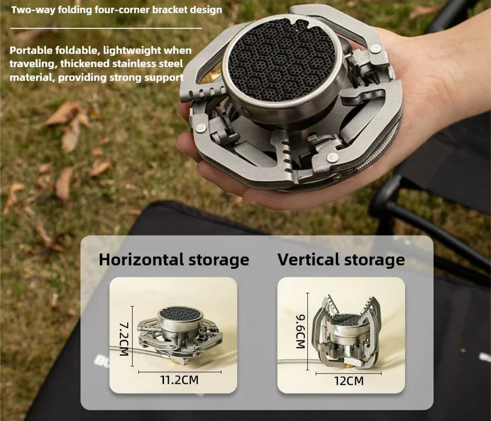 Ultralight Folding Infrared Mini Camping Stove Silver Camp Cooking - Tophatter Daily Deals