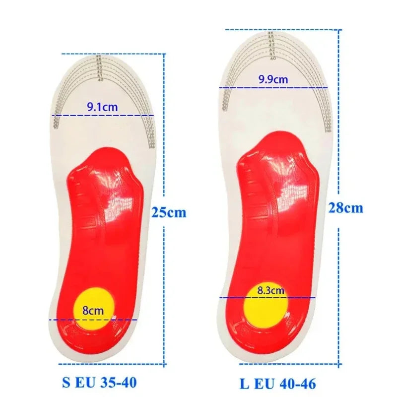 Orthopaedic Shock Absorbing Insoles With Arch Support Plantar Fascia Insole - Tophatter Daily Deals