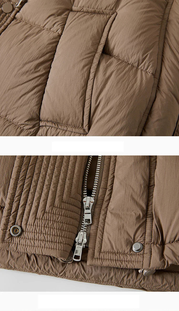 Insulating Women’s Down Vest - Cropped, Duck, Winter - Tophatter Daily Deals