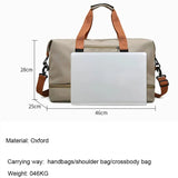 Nylon Travel Gym Duffel Bag Khaki Duffel Bags - Tophatter Daily Deals