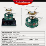 Camping Gasoline Stove with Silencer Green Camp Cooking - Tophatter Daily Deals