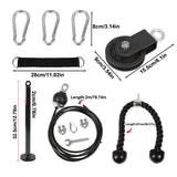 Pulley Cable System Pull Down Lift Attachment Black Fitness - Tophatter Daily Deals